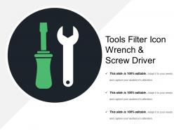 Tools filter icon wrench and screw driver