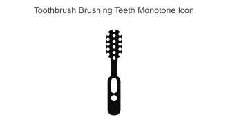 Toothbrush Brushing Teeth Monotone Icon In Powerpoint Pptx Png And Editable Eps Format