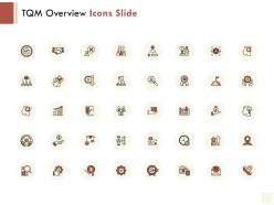 Tqm overview icons slide technology goal e226 ppt powerpoint presentation file mockup