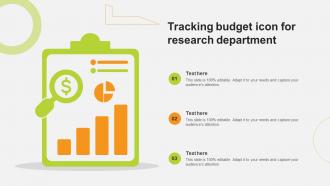 Tracking Budget Icon For Research Department