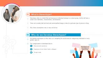 Training module on diversity and inclusion - understanding stereotype, prejudice, discrimination