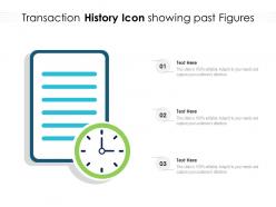 Transaction history icon showing past figures