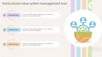 Transcultural Value System Management Icon Ppt Slides