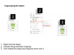 Trash can garbage bag recycling truck waste barrel ppt icons graphics