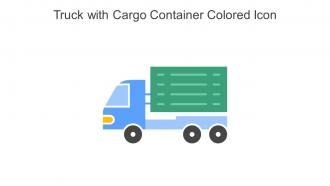 Truck With Cargo Container Colored Icon In Powerpoint Pptx Png And Editable Eps Format