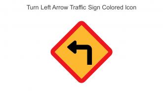 Turn Left Arrow Traffic Sign Colored Icon In Powerpoint Pptx Png And Editable Eps Format