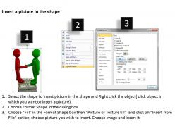 Two 3d humans give their hand for handshake ppt graphics icons powerpoint