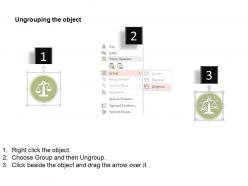Two balance scale judge prosecuter ppt icons graphics