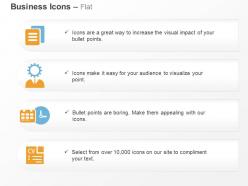 Two data folders process control time management resume ppt icons graphics