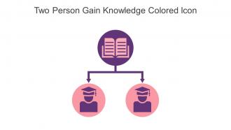 Two Person Gain Knowledge Colored Icon In Powerpoint Pptx Png And Editable Eps Format