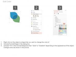 Two staged venn diagram with icons powerpoint slides