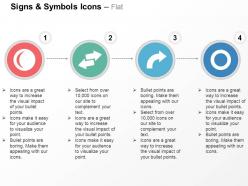 Two way arrows unidirectional arrows circle ppt icons graphics