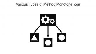 Various Types Of Method Monotone Icon In Powerpoint Pptx Png And Editable Eps Format