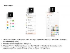 Vertical timeline with social media icons target achievement flat powerpoint design