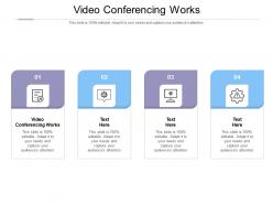 Video conferencing works ppt powerpoint presentation icon inspiration cpb