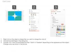 View four staged tags and icons for business analytics flat powerpoint design