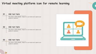 Virtual Meeting Platform Icon For Remote Learning