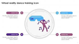 Virtual Reality Dance Training Icon Ppt Sample