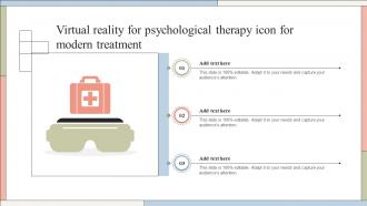 Virtual Reality For Psychological Therapy Icon For Modern Treatment Ppt Sample