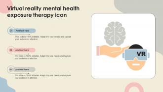 Virtual Reality Mental Health Exposure Therapy Icon Ppt Example