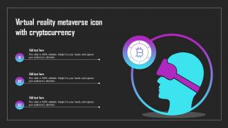Virtual Reality Metaverse Icon With Cryptocurrency