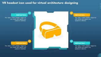 VR Headset Icon Used For Virtual Architecture Designing Ppt Template