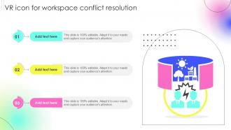 VR Icon For Workspace Conflict Resolution Ppt Example