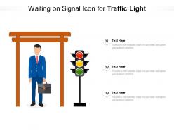 Waiting on signal icon for traffic light