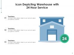 Warehouse Icon Document Depicting Managing Logistics Security