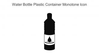 Water Bottle Plastic Container Monotone Icon In Powerpoint Pptx Png And Editable Eps Format