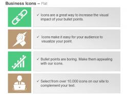Weak chain link power generation bar graph laptop ppt icons graphics