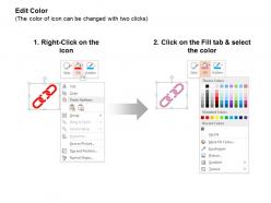 Weak chain link power generation bar graph laptop ppt icons graphics