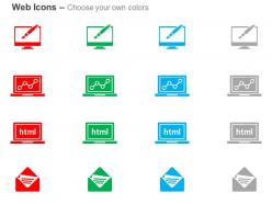 Web design coding growth chart business mail ppt icons graphics