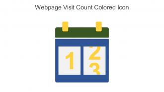Webpage Visit Count Colored Icon in powerpoint pptx png and editable eps format