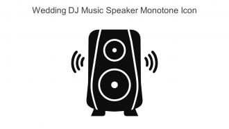 Wedding DJ Music Speaker Monotone Icon In Powerpoint Pptx Png And Editable Eps Format