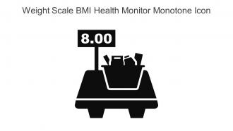 Weight Scale BMI Health Monitor Monotone Icon In Powerpoint Pptx Png And Editable Eps Format
