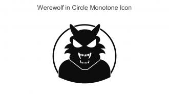 Werewolf In Circle Monotone Icon In Powerpoint Pptx Png And Editable Eps Format