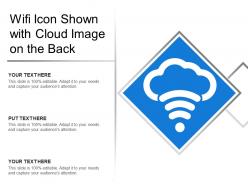 Wifi icon shown with cloud image on the back