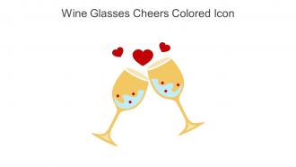 Wine Glasses Cheers Colored Icon In Powerpoint Pptx Png And Editable Eps Format