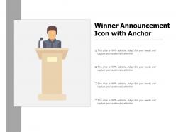 Winner announcement icon with anchor