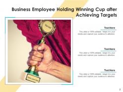 Winning cup icon business employee targets achievement corporate ceremony
