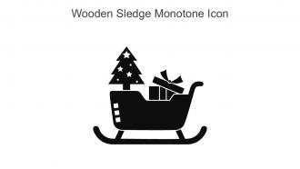 Wooden Sledge Monotone Icon In Powerpoint Pptx Png And Editable Eps Format