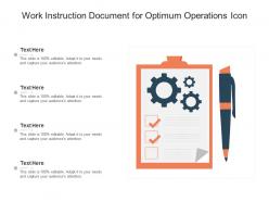 Work instruction document for optimum operations icon