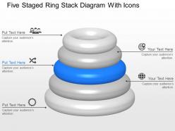 Xq five staged ring stack diagram with icons powerpoint template