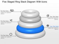 Xq five staged ring stack diagram with icons powerpoint template