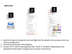 Xq five staged ring stack diagram with icons powerpoint template