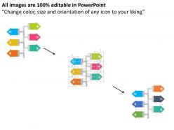 Year based timeline with business icons flat powerpoint design
