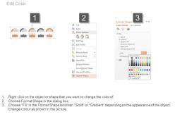 Year based timeline with tags and icons powerpoint slides