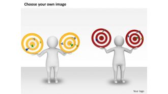1013 3d man with target board ppt graphics icons powerpoint