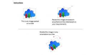 1114 blue cloud icon with upload and download arrow image graphics for powerpoint